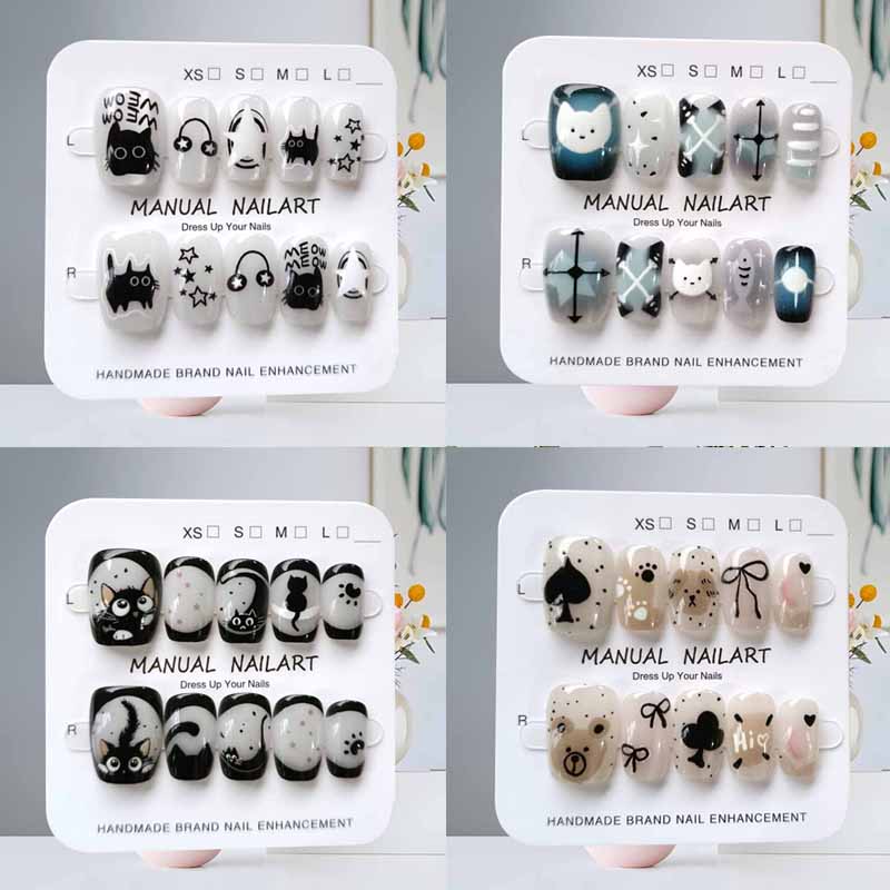 Nail Art Eye Cat - 10 pièces dessin animé mignon chat