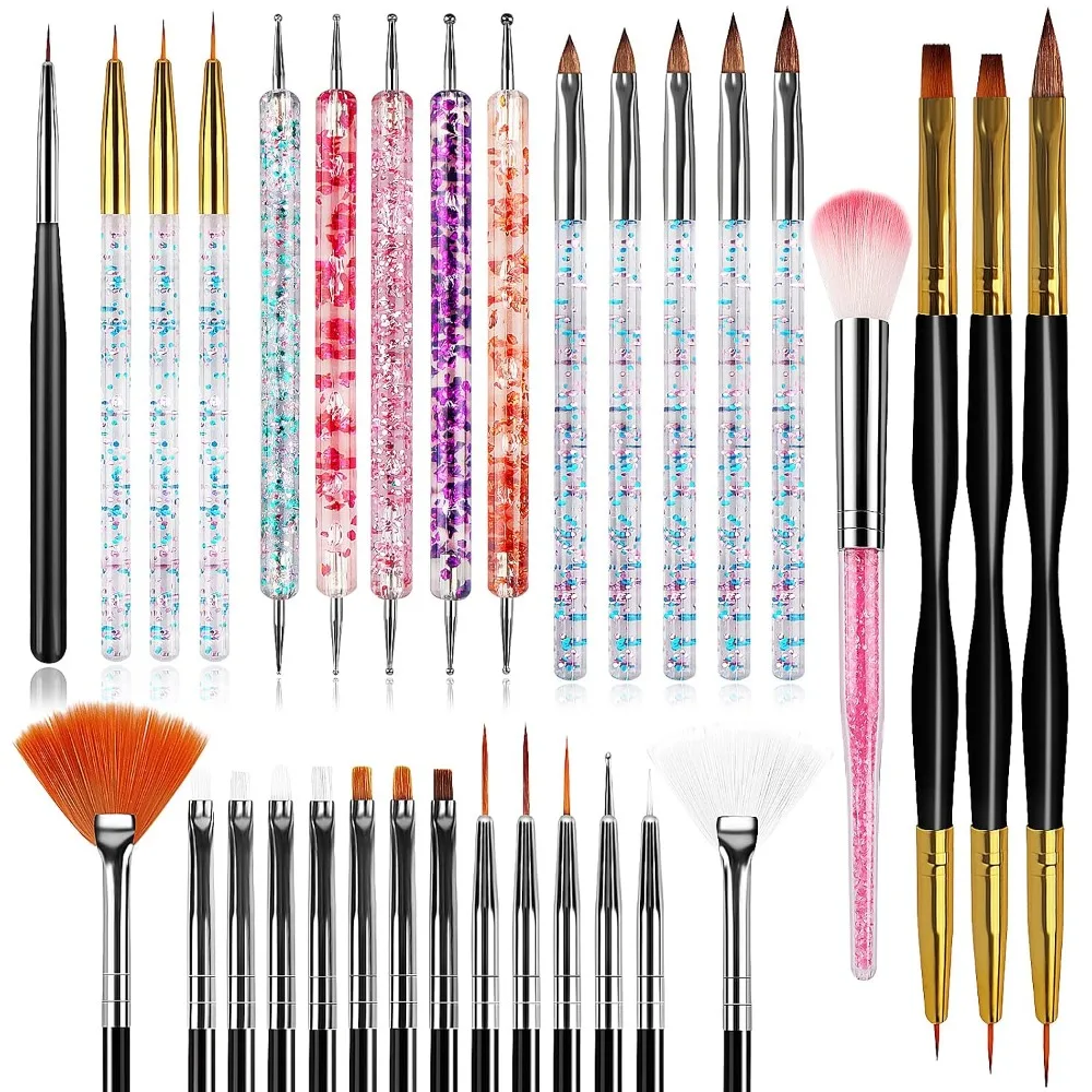 Nail Art Motif - 32 pinceaux pour nail art, pinceaux
