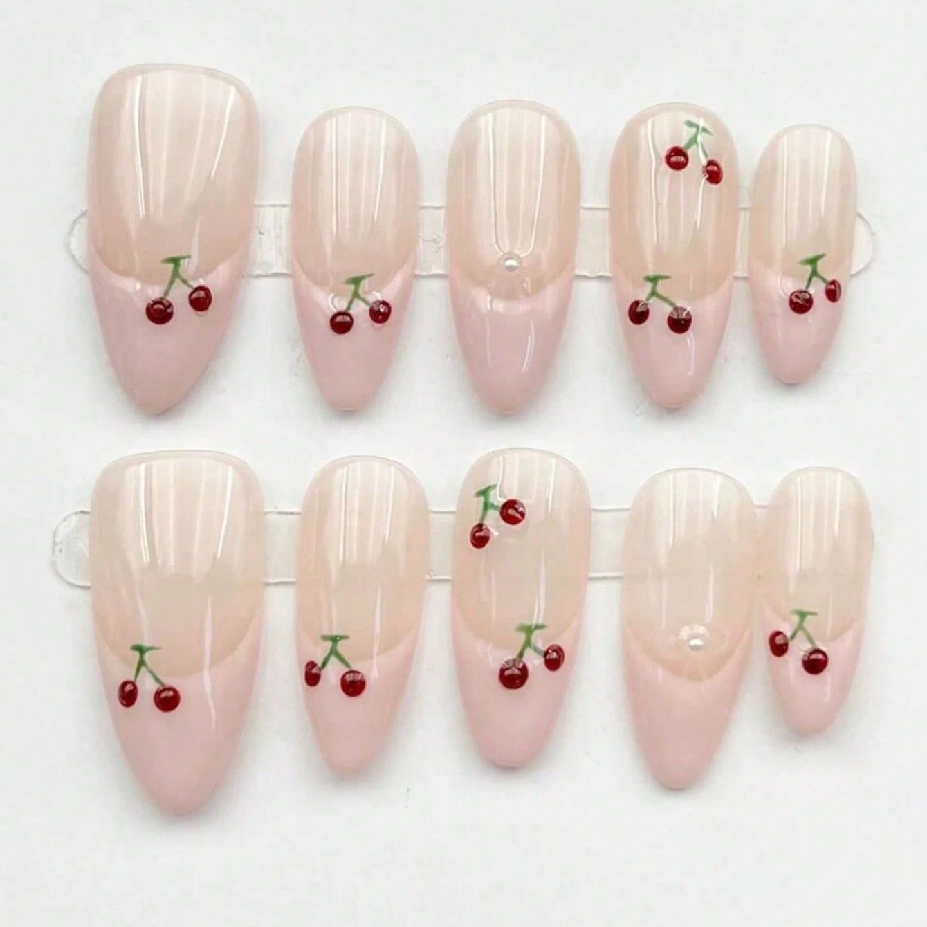 Nail Art Motif - 10 faux ongles en amande de