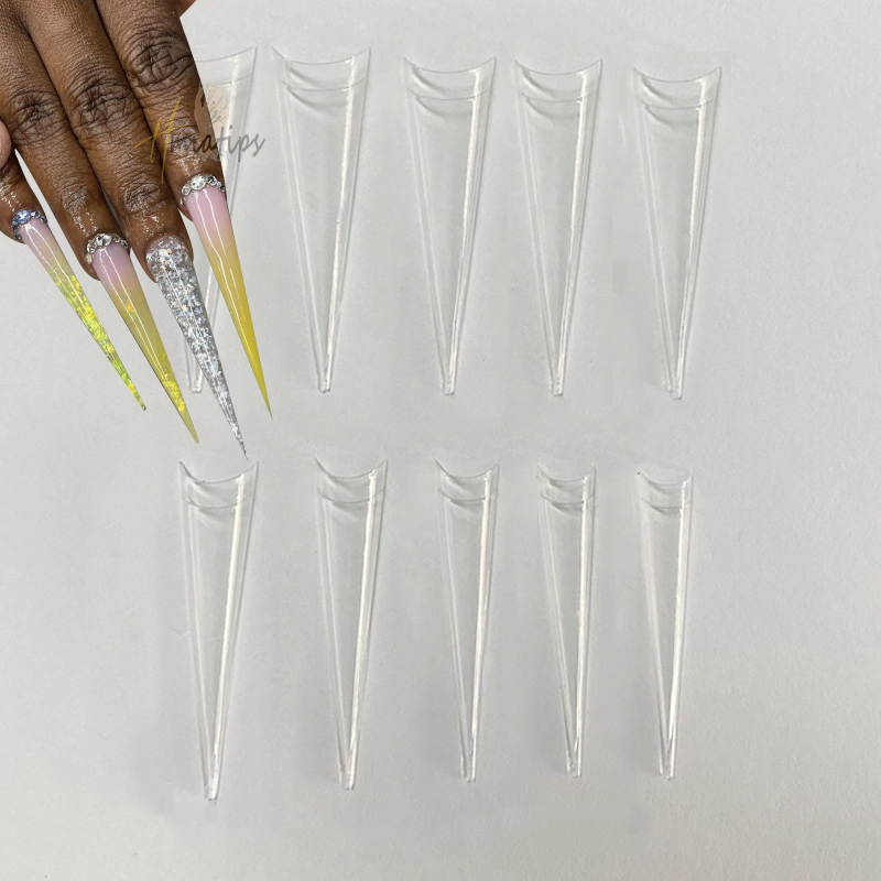 Nail Art Xxl - Faux ongles Stiletto extra longs, pointes