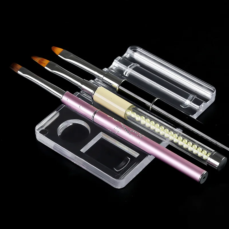 Nail Fan Brush - Porte-stylo polyvalent en acrylique pour Nail