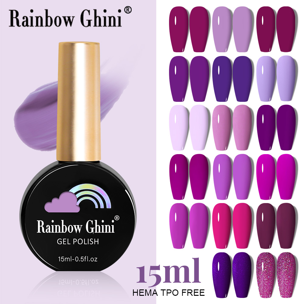 Nail Art One Piece - RG 15ml 17 couleurs série violette