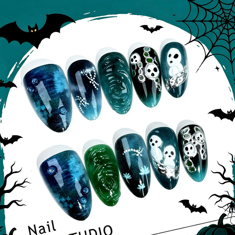 Nail Art Motif - 10 autocollants pour ongles Halloween, motifs