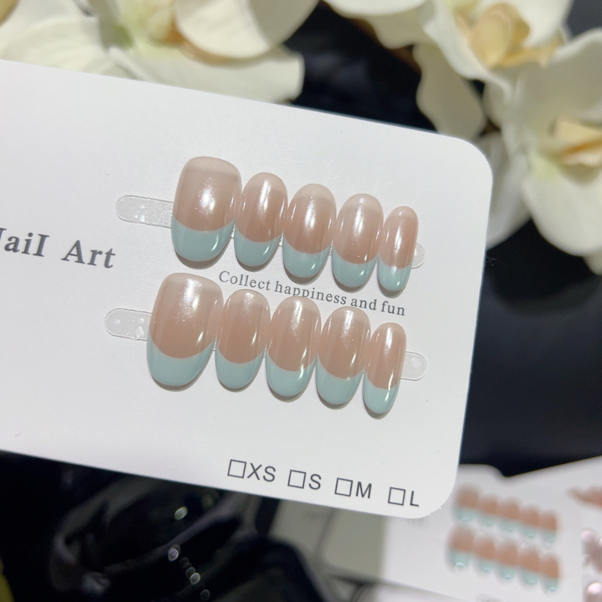 Nail Art Oval - Lot de 10 faux ongles courts
