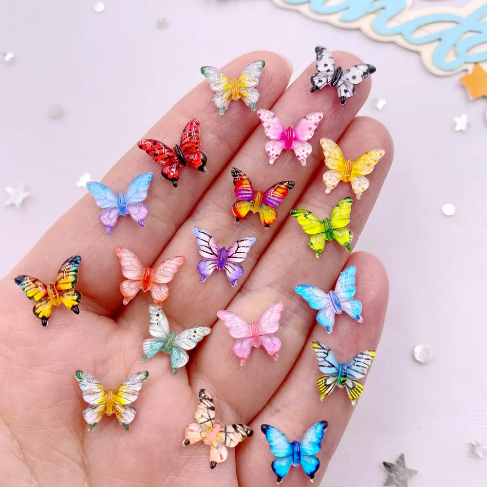 Nail Art Wedding - 50 pièces 10mm résine mixte coloré