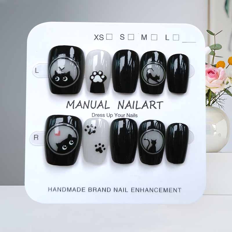 Nail Art Eye Cat - 10 pièces dessin animé mignon chat