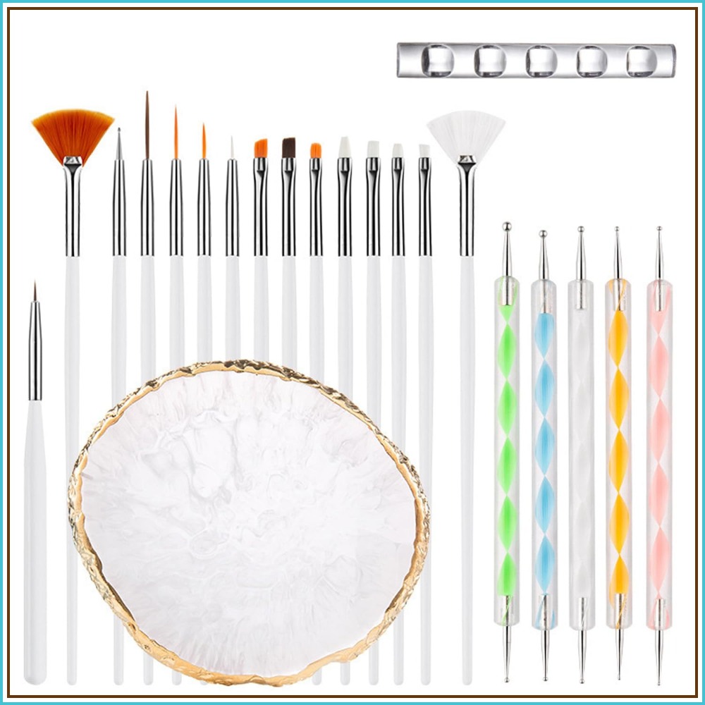 Nail Art One Piece - Kit de 22 pinceaux pour nail