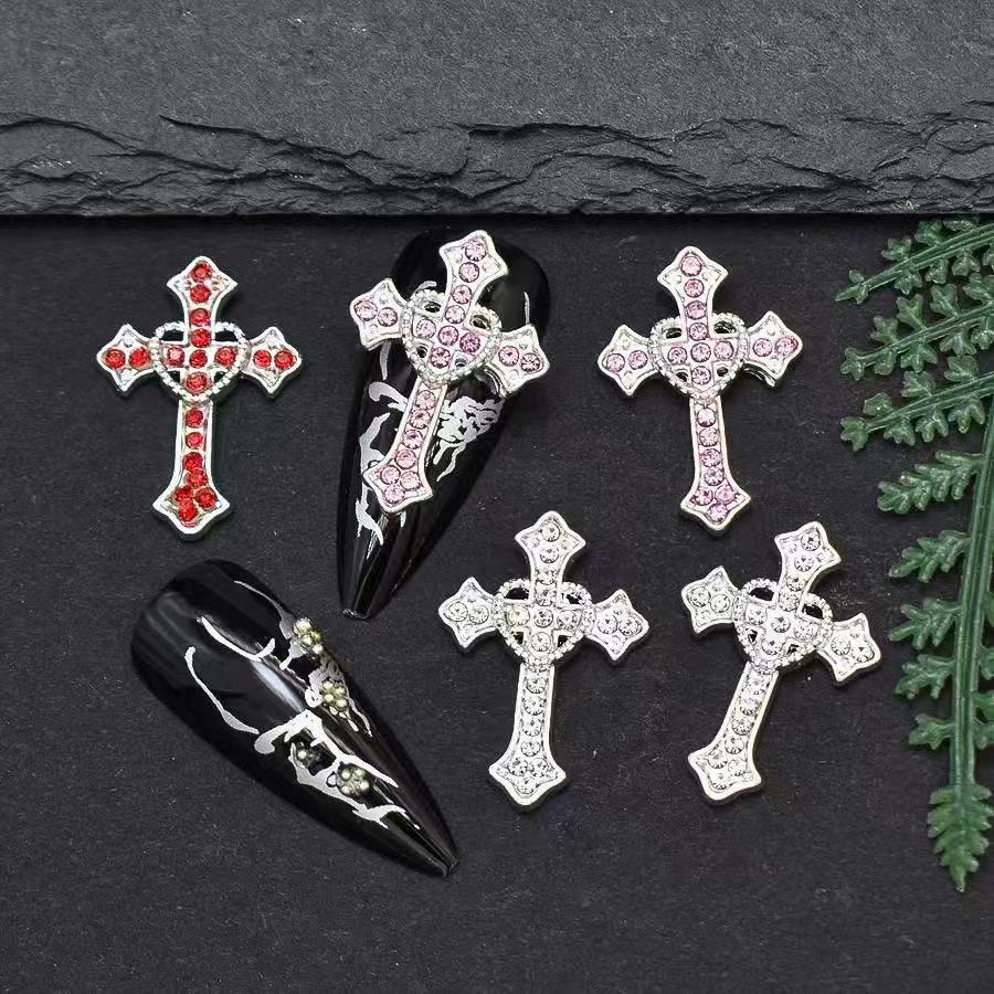 5 pièces XXL croix d'argent lu - Nail Art Xxl avis et prix