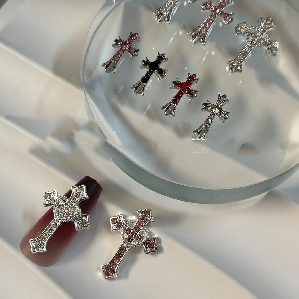 5 pièces XXL croix d'argent lu - Nail Art Xxl avis et prix