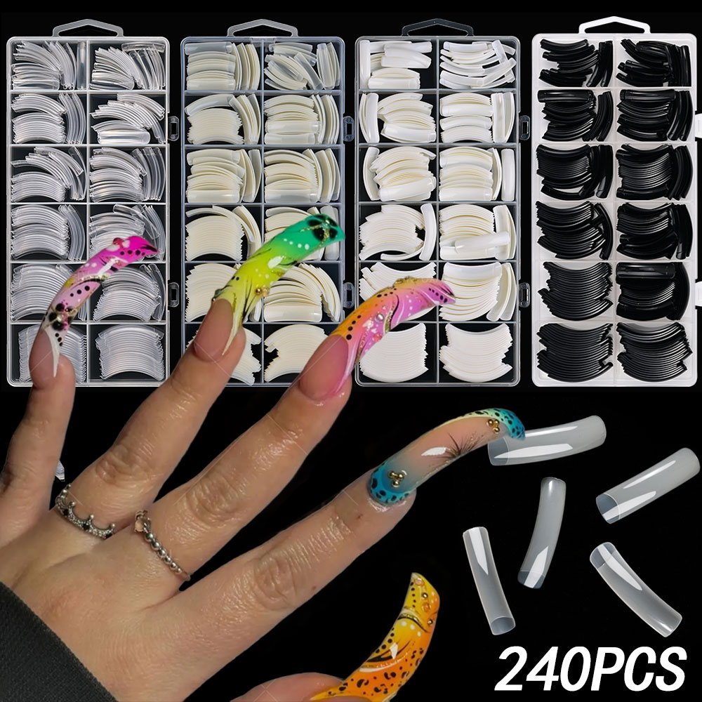 240PC Hawk incurvé longs carré - Nail Art Xxl avis et prix