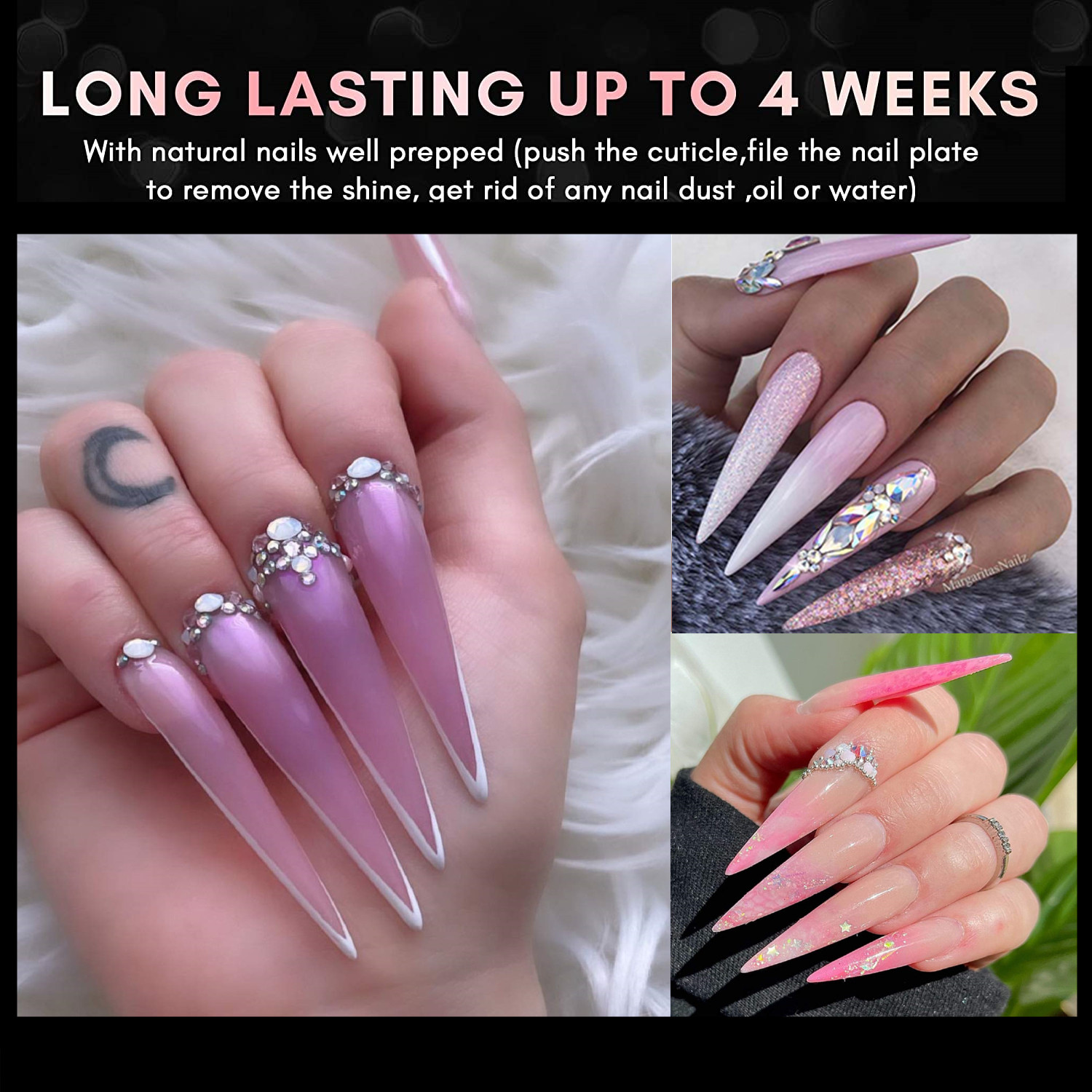 Faux ongles Stiletto extra lon - Nail Art Xxl avis et prix