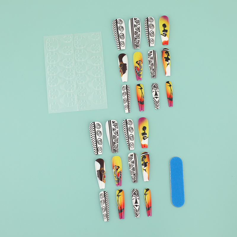 Faux ongles mi-longs pour femm - Nail Art Motif avis et prix