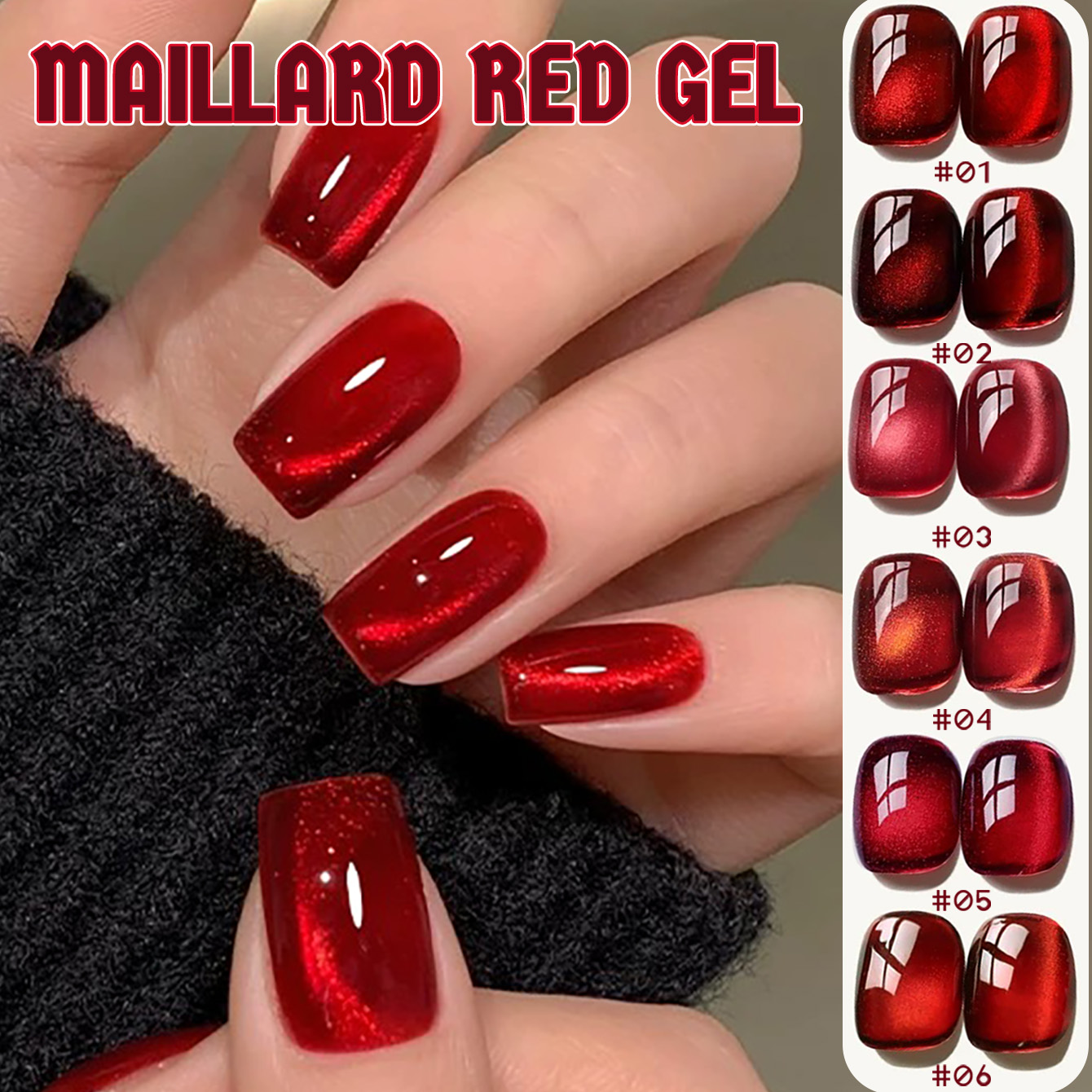 1 pièce TC Nouveau Flash Cherr - Nail Art Red Wine Cat Eye avis et prix