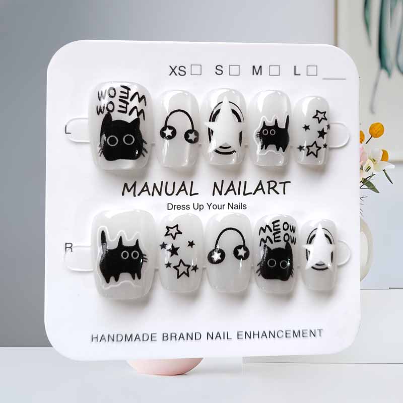 10 pièces dessin animé mignon  - Nail Art Eye Cat avis et prix