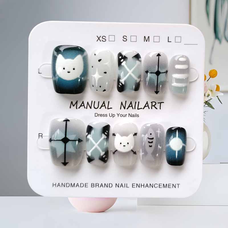 10 pièces dessin animé mignon  - Nail Art Eye Cat avis et prix
