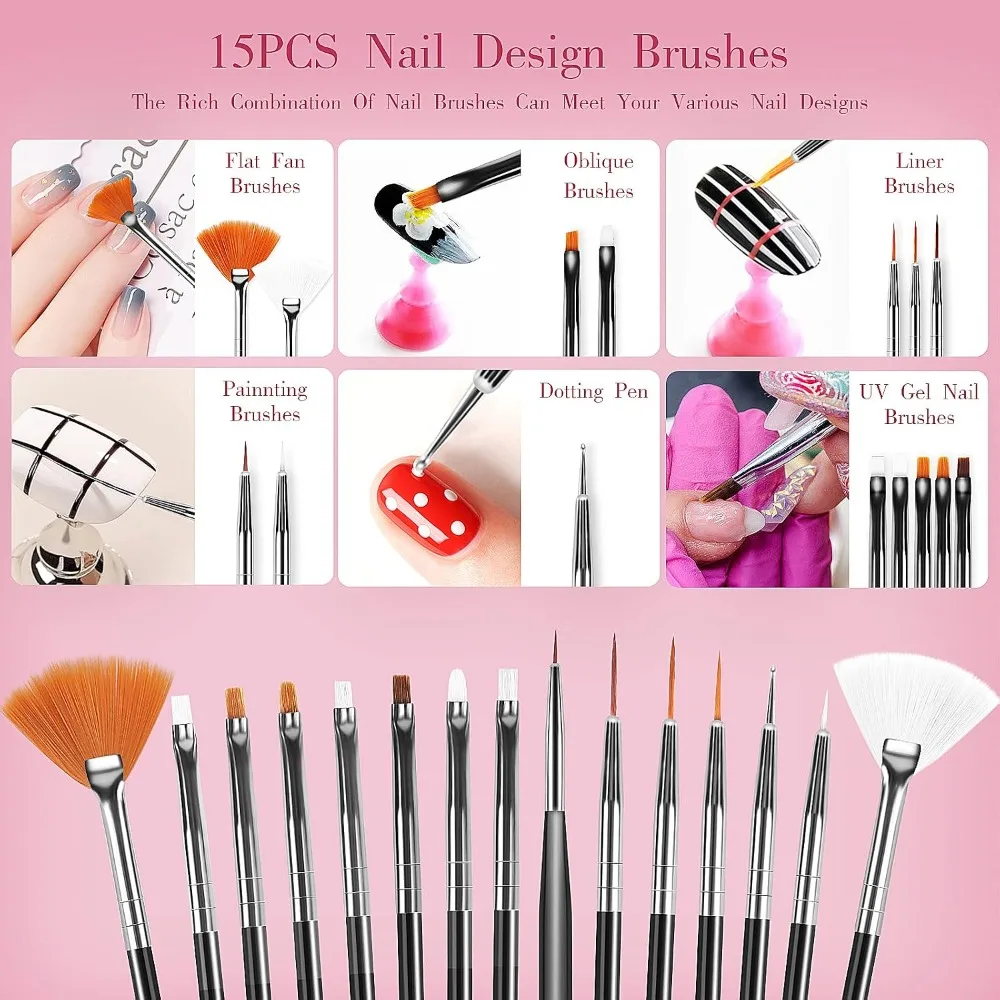 32 pinceaux pour nail art, pin - Nail Art Motif avis et prix