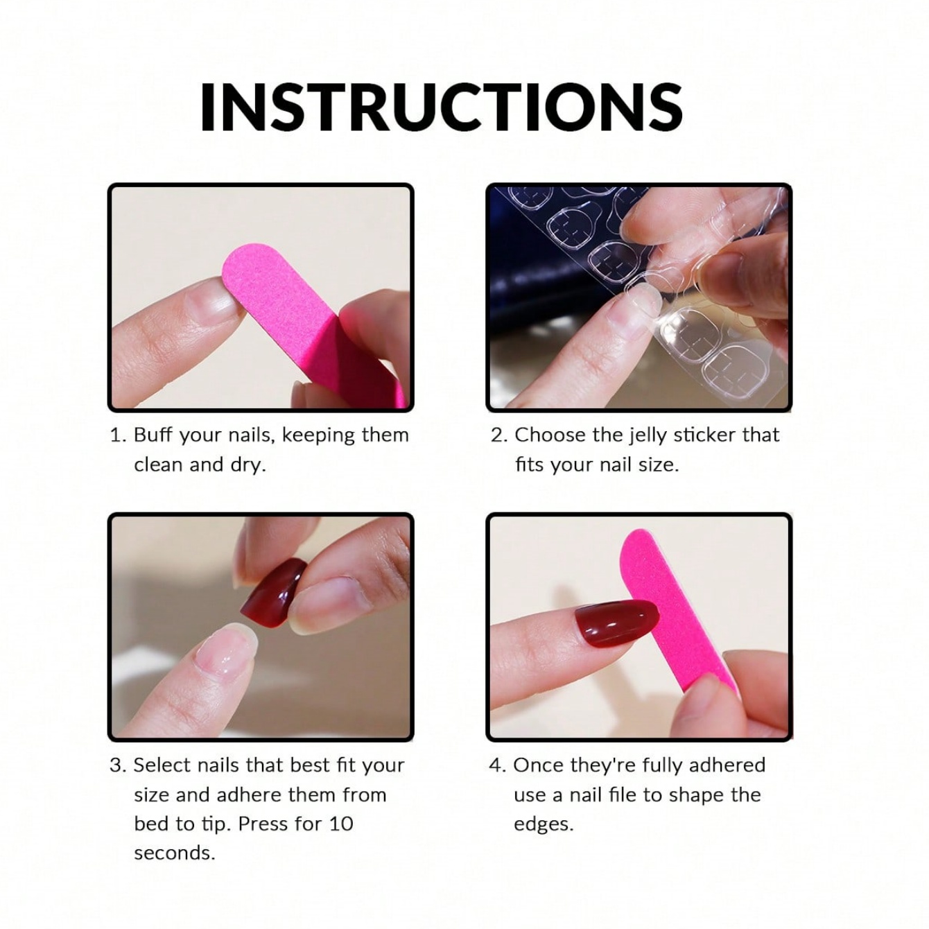 10 faux ongles en amande de ta - Nail Art Motif avis et prix