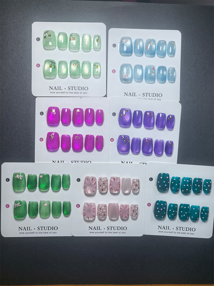 Faux ongles œil de chat à pres - Nail Art Motif avis et prix