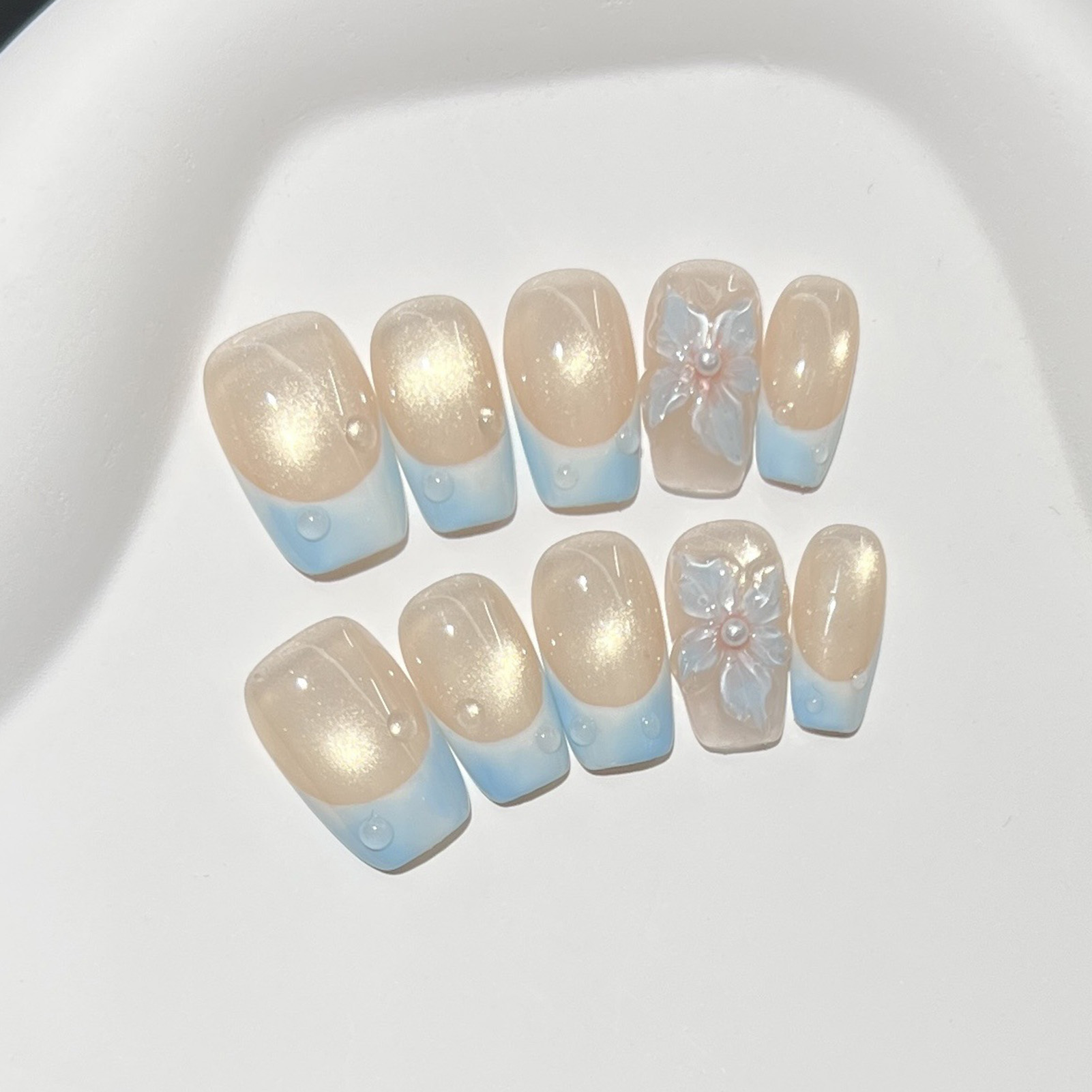 10 faux ongles carrés courts b - Nail Art Motif avis et prix