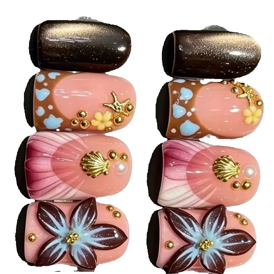 Lot de 10 faux ongles courts f - Nail Art Eye Cat avis et prix