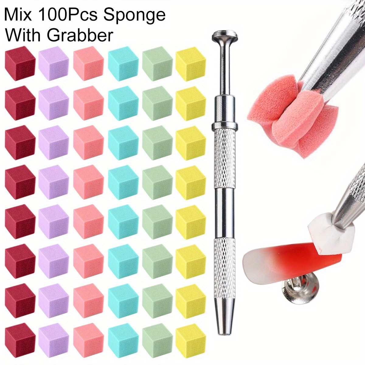 Ensemble d'éponges carrées pou - Nail Fan Brush avis et prix