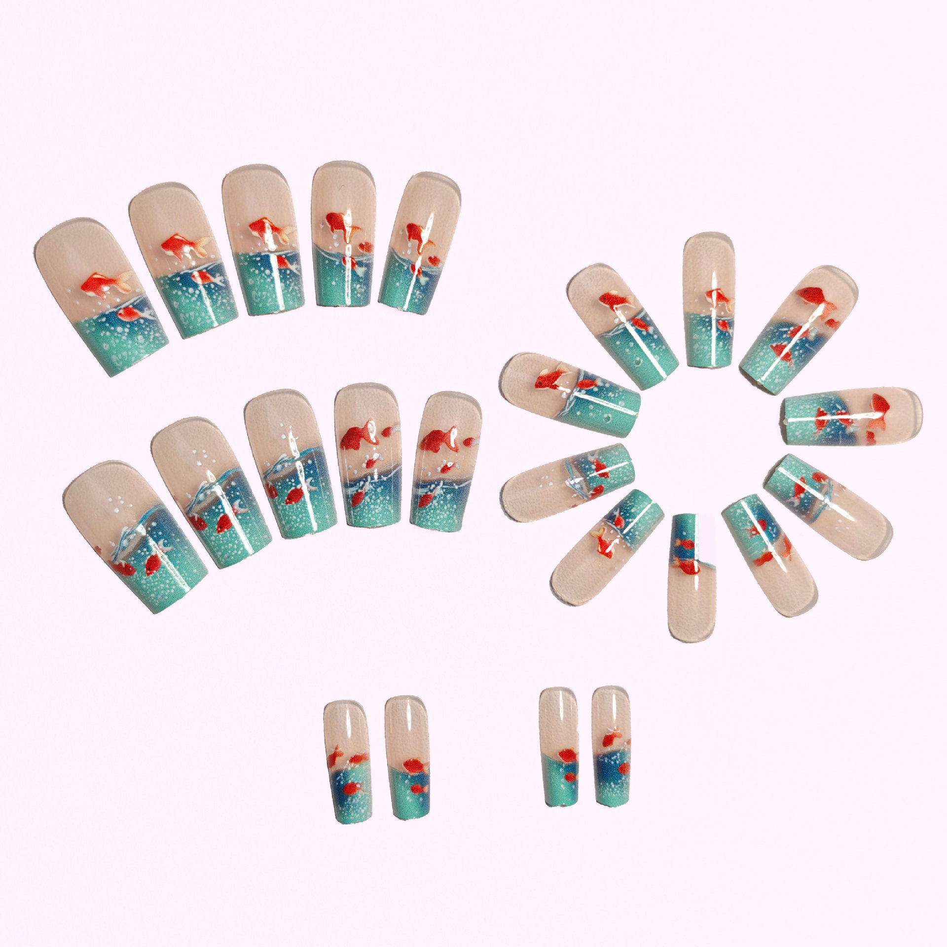 Faux ongles carrés mi-longs po - Nail Art Motif avis et prix