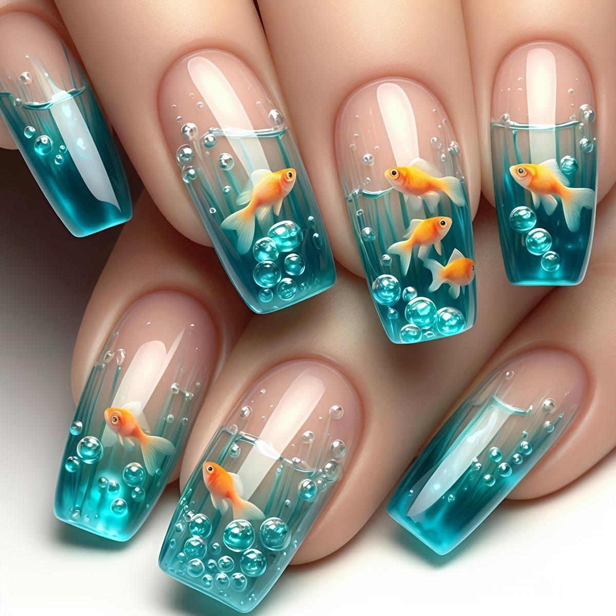 Faux ongles carrés mi-longs po - Nail Art Motif avis et prix