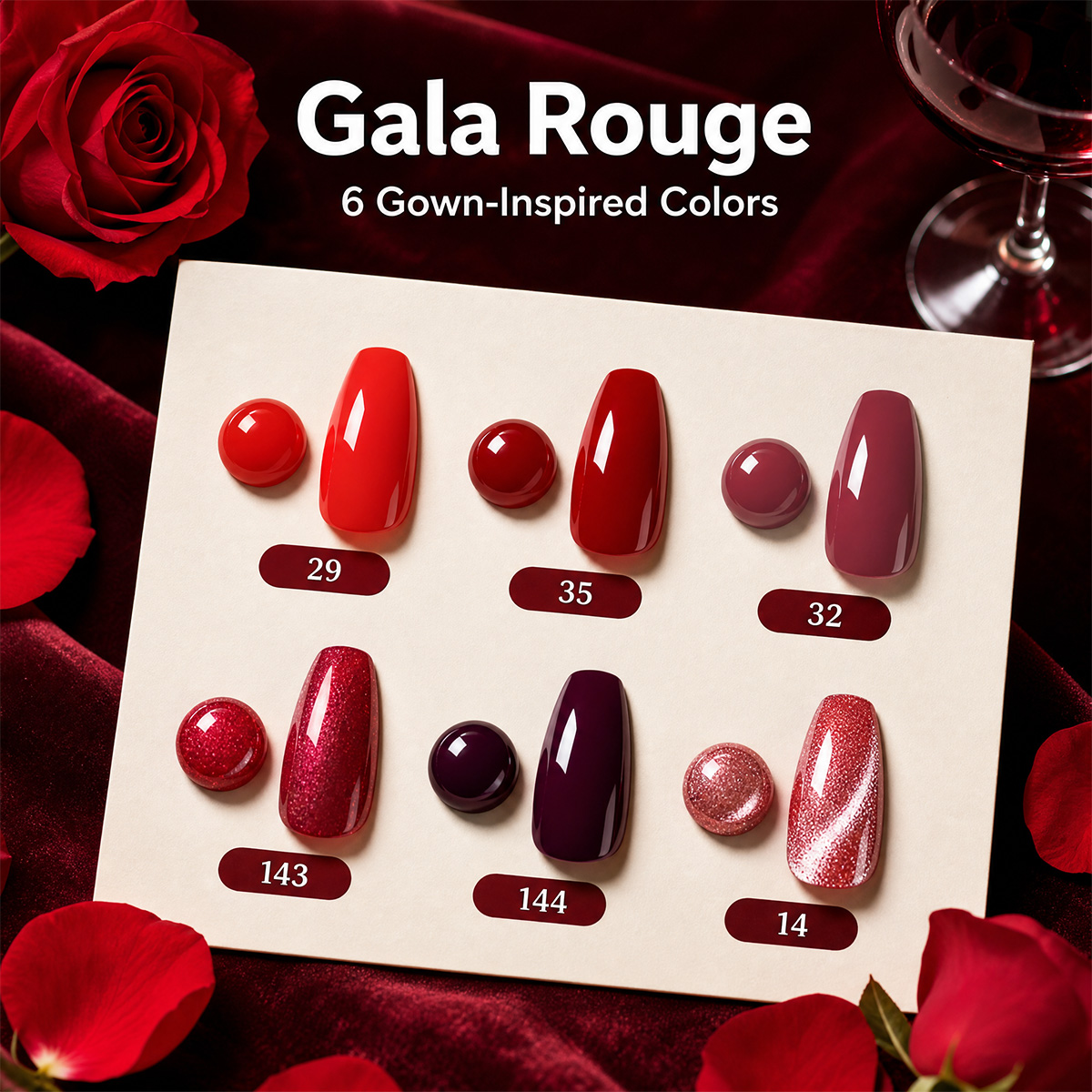 Ensemble de 7 vernis à ongles  - Nail Art Red Wine Cat Eye avis et prix