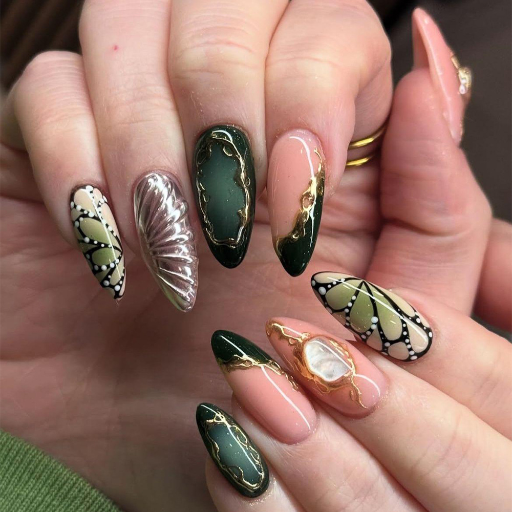 24 faux ongles œil de chat ver - Nail Art Eye Cat avis et prix