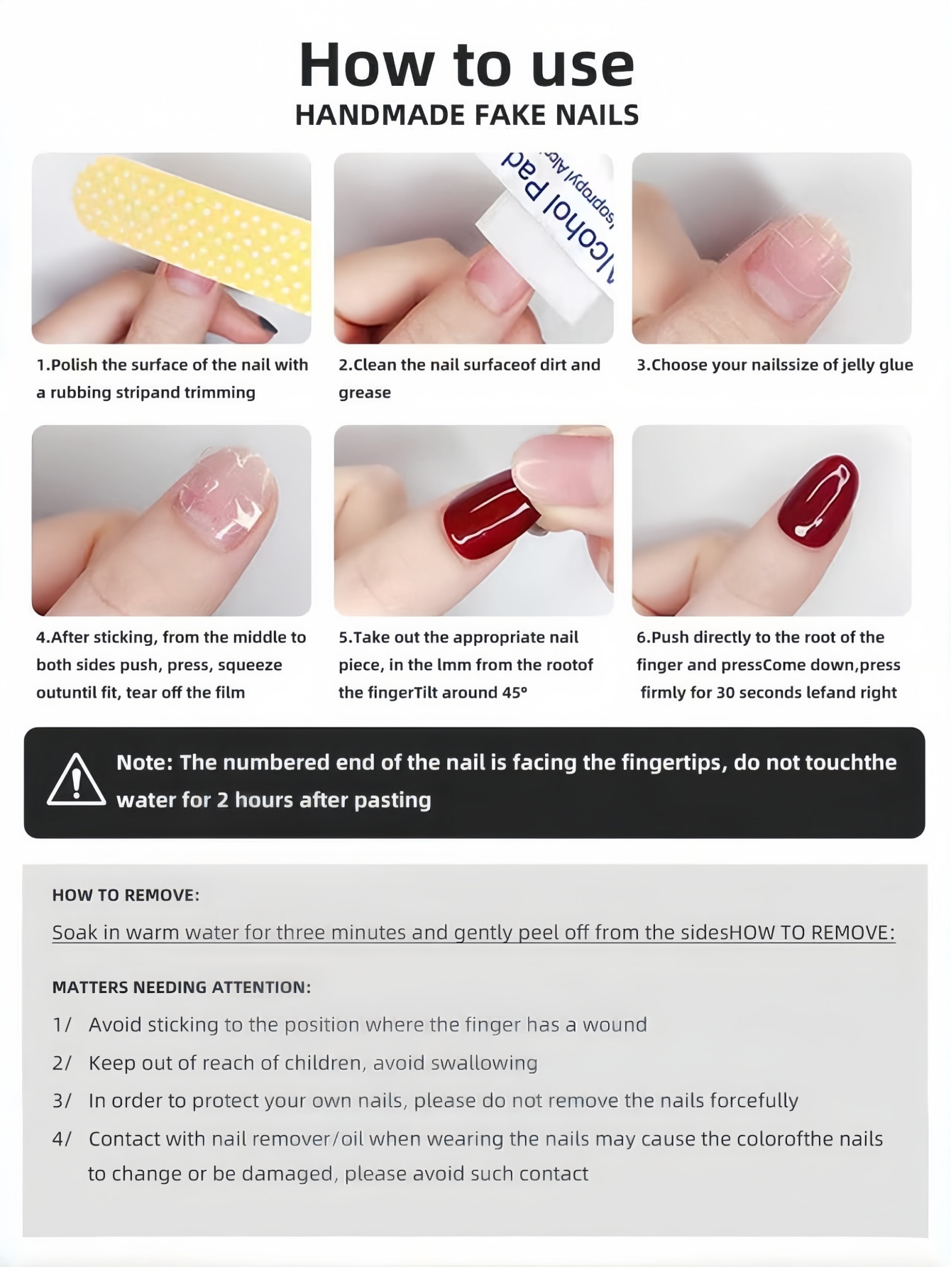 10 faux ongles en forme d'aman - Nail Art Motif avis et prix