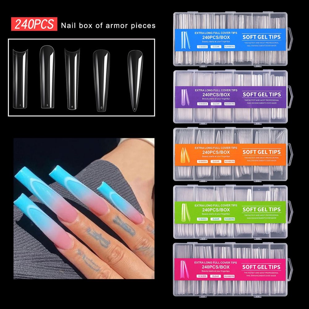 240 faux ongles transparents X - Nail Art Xxl avis et prix