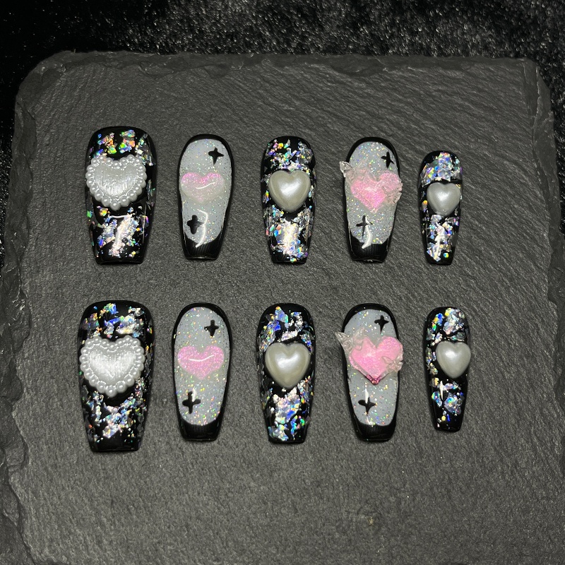 10 pièces gothique noir presse - Nail Art Gothic avis et prix
