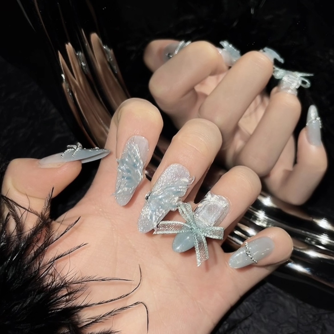 10 pièces de faux ongles longs - Nail Art Oval avis et prix