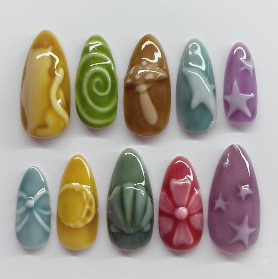 24 faux ongles en forme de nœu - Nail Art Full Motif avis et prix