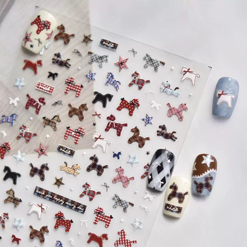 3D mignon tissu rayure cheval  - Nail Art Zelda avis et prix
