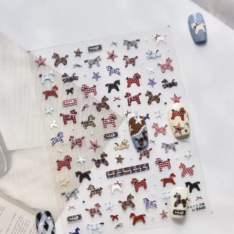 3D mignon tissu rayure cheval  - Nail Art Zelda avis et prix