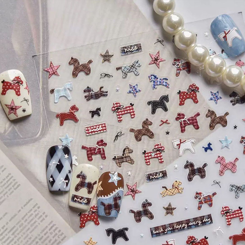3D mignon tissu rayure cheval  - Nail Art Zelda avis et prix