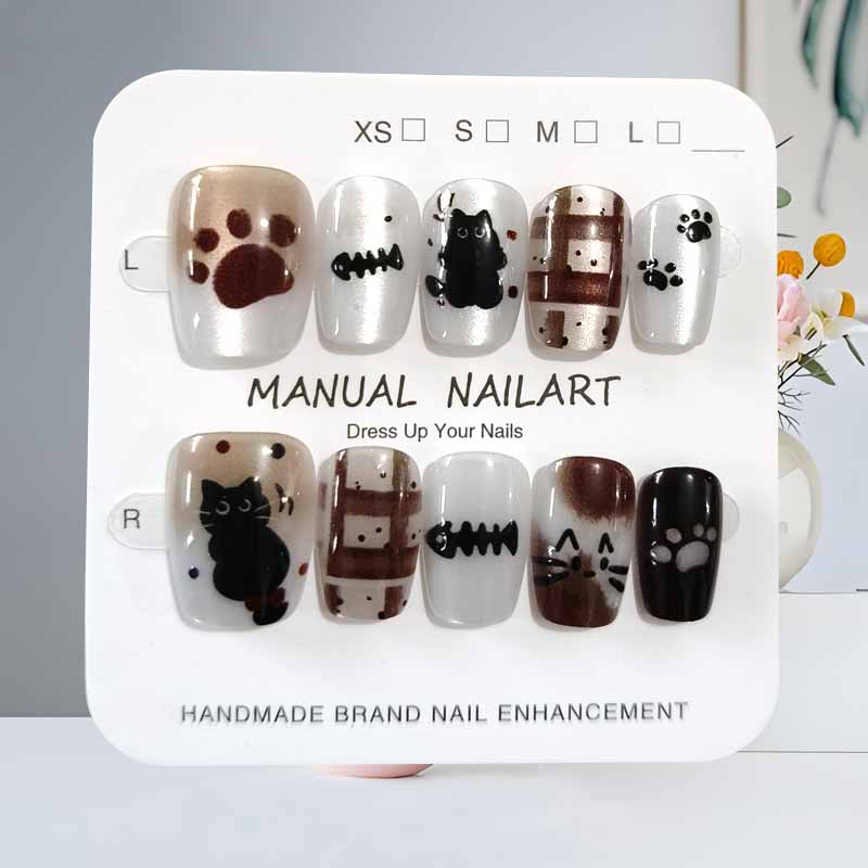 10 pièces dessin animé mignon  - Nail Art Eye Cat avis et prix