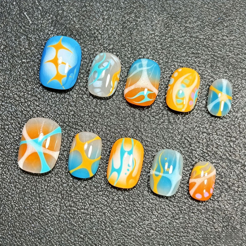 10 faux ongles courts ovales p - Nail Art Oval avis et prix