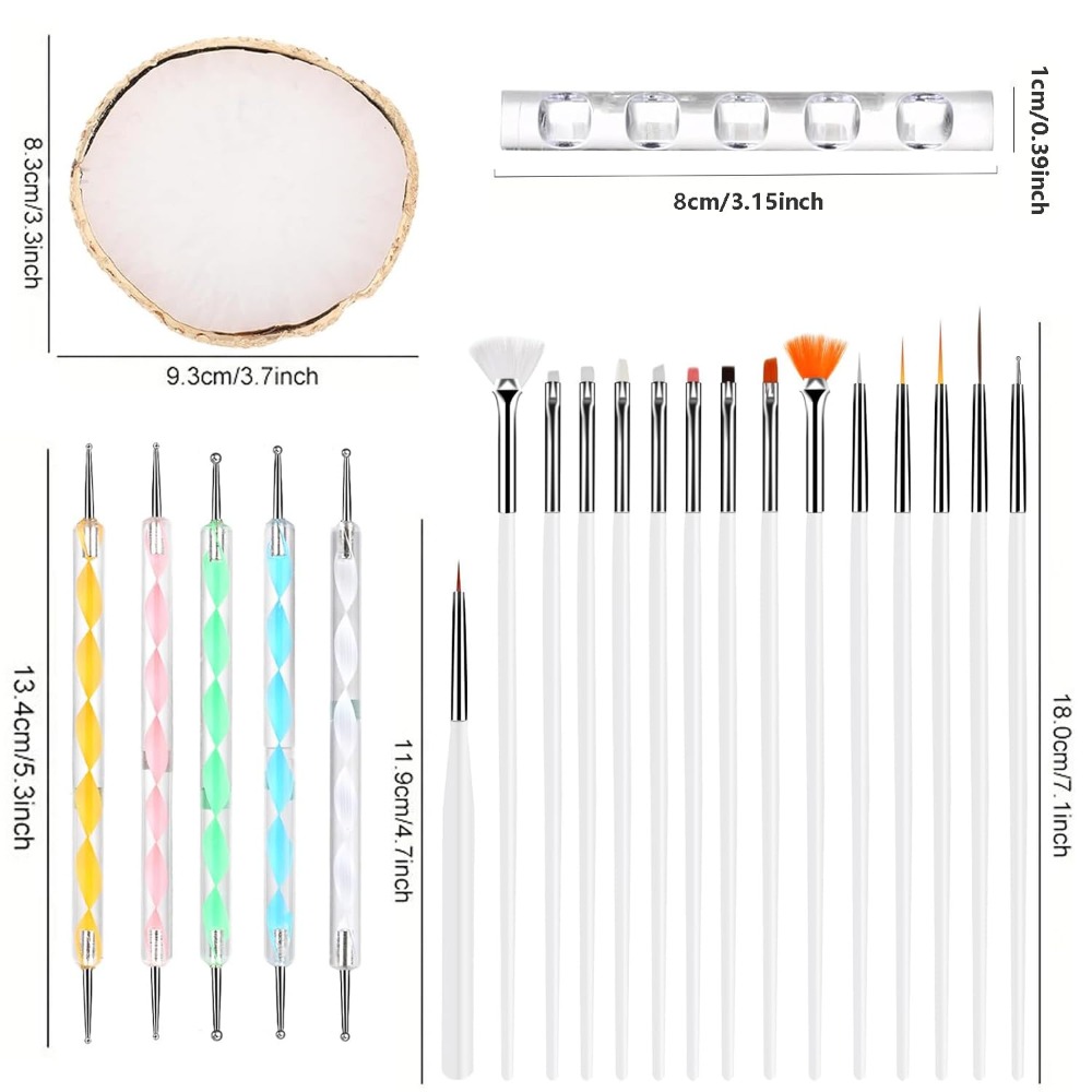 Kit de 22 pinceaux pour nail a - Nail Art One Piece avis et prix