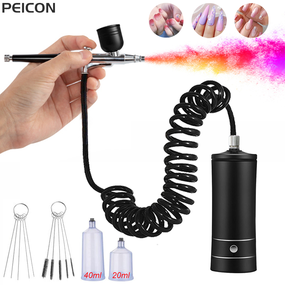 Aérographe ongles avec compres - Nail Fan Brush avis et prix